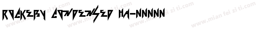Rockeby Condensed Ha字体转换
